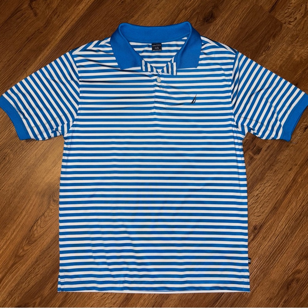 Boys Nautica striped polo